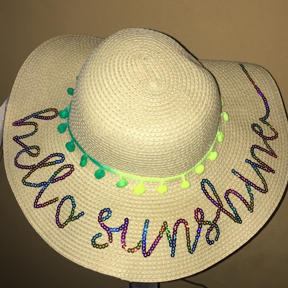 Floppy straw hat